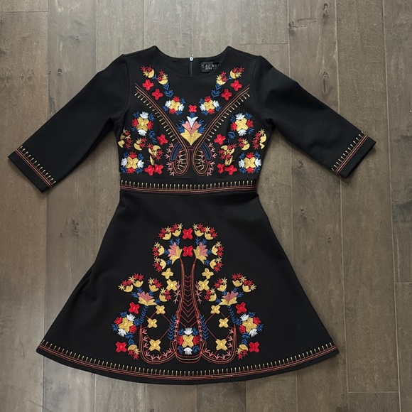 Lai Meng Five Cats Dresses & Skirts - Elegant Black Embroidered Dress